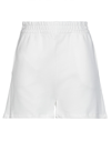 Soallure Woman Shorts & Bermuda Shorts White Size Xs Cotton