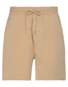 Colorful Standard Man Shorts & Bermuda Shorts Camel Size S Organic Cotton In Beige