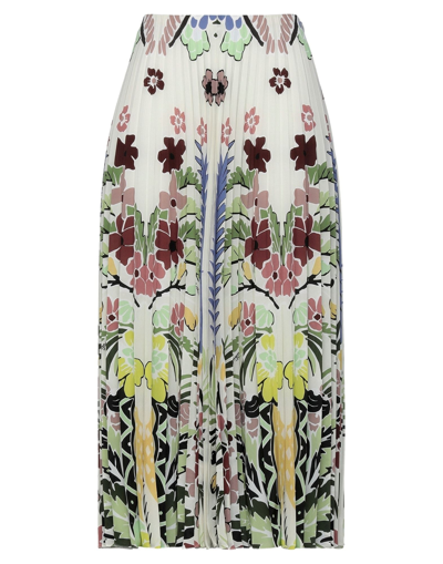 Valentino Midi Skirts In Ivory