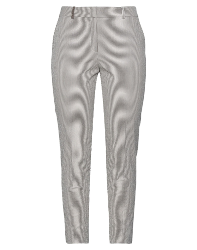 Peserico Pants In Dark Brown