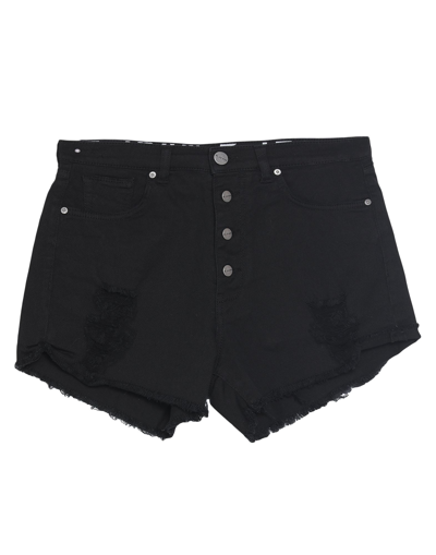P Jean Denim Shorts In Black