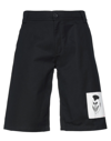 Paccbet Logo-patch Poplin Shorts In Black