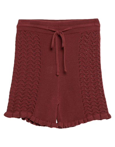 Kontatto Woman Shorts & Bermuda Shorts Cocoa Size Onesize Cotton In Brown