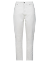 SOUVENIR SOUVENIR WOMAN PANTS WHITE SIZE L COTTON, ELASTANE,13656560BA 3