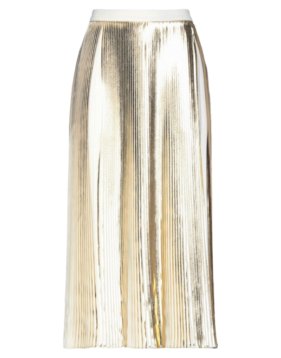 Valentino Midi Skirts In Gold