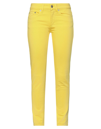 Dondup Cropped Pants In Yellow