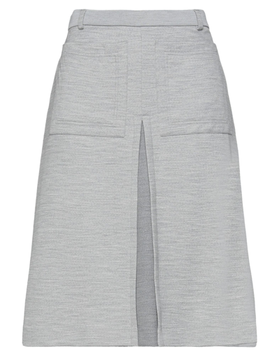 Burberry Midi Skirts In Grey