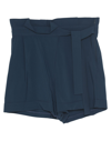 Lorena Antoniazzi Woman Shorts & Bermuda Shorts Midnight Blue Size 8 Viscose, Elastane