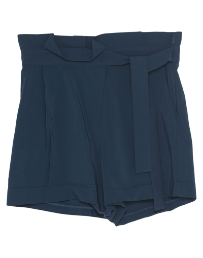 Lorena Antoniazzi Woman Shorts & Bermuda Shorts Midnight Blue Size 8 Viscose, Elastane