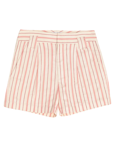 Dondup Woman Shorts & Bermuda Shorts Brick Red Size 31 Cotton, Viscose, Acetate, Linen, Elastane