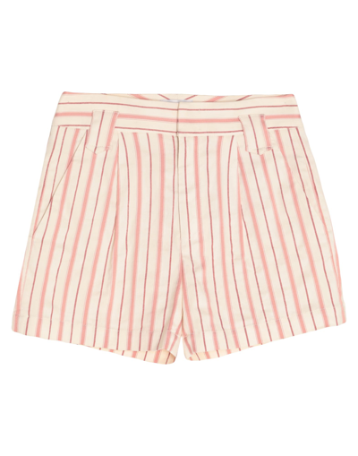 Dondup Woman Shorts & Bermuda Shorts Brick Size 31 Cotton, Viscose, Acetate, Linen, Elastane In Brick Red