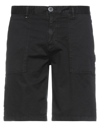 Berna Man Shorts & Bermuda Shorts Black Size 28 Cotton, Linen, Elastane