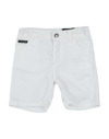 Dolce & Gabbana Kids' Garment-dyed Cotton Shorts In White