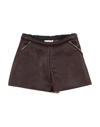 DOUUOD DOUUOD TODDLER GIRL SHORTS & BERMUDA SHORTS DARK BROWN SIZE 6 POLYESTER,13597398RT 6