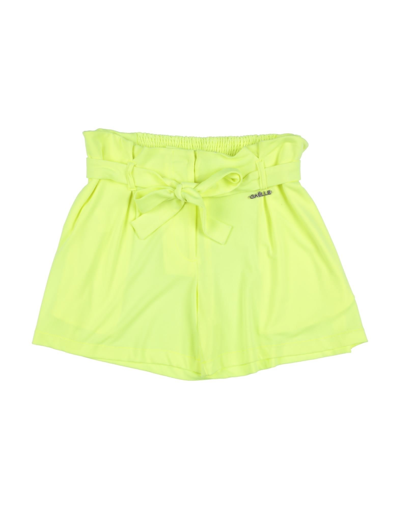 Gaelle Paris Kids' Gaëlle Paris Woman Shorts & Bermuda Shorts Acid Green Size 16 Polyester, Elastane