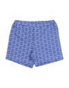 Philipp Plein Babies'  Newborn Girl Shorts & Bermuda Shorts Blue Size 3 Cotton, Elastane