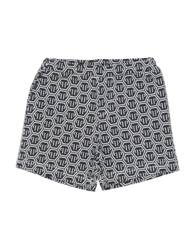 Philipp Plein Kids'  Newborn Girl Shorts & Bermuda Shorts Black Size 3 Cotton, Elastane