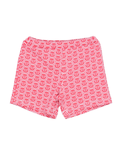 Philipp Plein Kids'  Newborn Girl Shorts & Bermuda Shorts Red Size 3 Cotton, Elastane