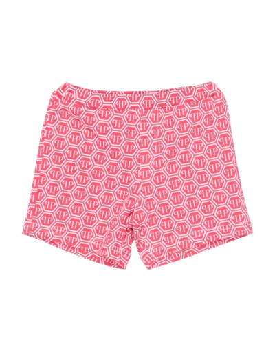 Philipp Plein Babies'  Newborn Girl Shorts & Bermuda Shorts Red Size 3 Cotton, Elastane