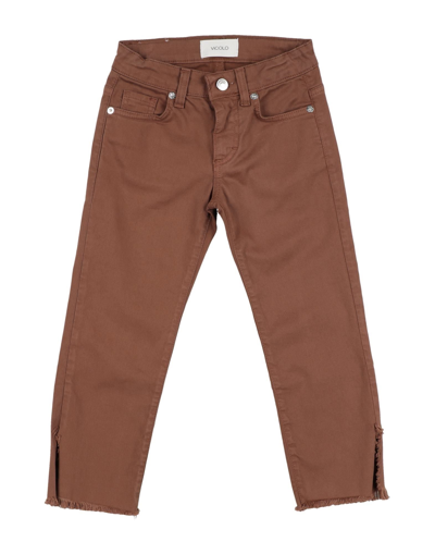 Vicolo Kids' Pants In Brown