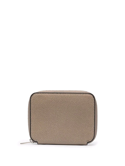 Valextra Cardholder Zipped Wallet In Nude