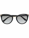 Vogue Eyewear Cat Eye Frame Sunglasses In Schwarz