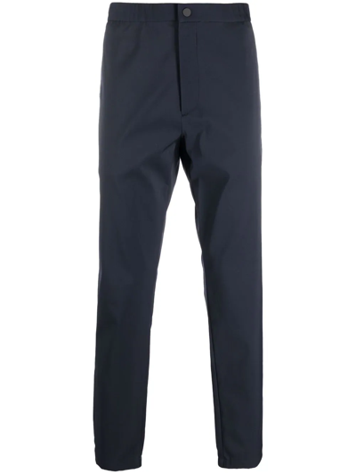 Theory Mid-rise Tapered Trousers In Blau