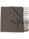 TOM FORD HOUNDSTOOTH PATTERN TASSEL SCARF