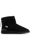 SUICOKE SHEARLING-TRIM ANKLE BOOTS