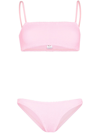 Hunza G Gigi Crinkled-finish Bikini Set In Pink