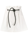 3.1 Phillip Lim High-waisted Drawstring Short Shorts In 白色