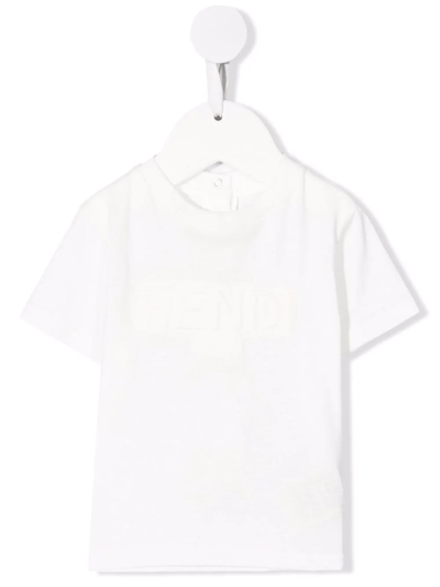 Fendi Babies' Cotton White T-shirt In 白色