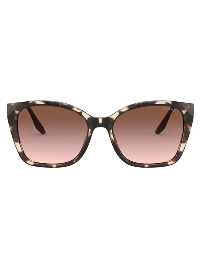 Prada Tortoiseshell Oversized-frame Sunglasses In Brown