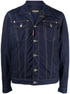 Dsquared2 Welt-pockets Buttoned Denim Jacket In Blau