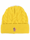 MONCLER EMBROIDERED LOGO BEANIE