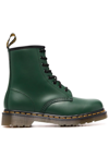 Dr. Martens 30mm 1460 Smooth Leather Boots In Green