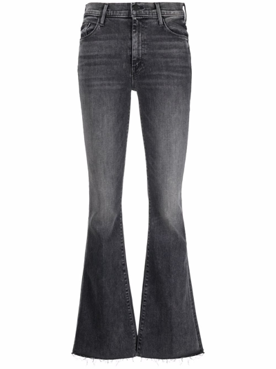 Mother Flared Slim-fit Jeans In Grey