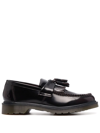 Dr. Martens' Burgundy Adrian Arcadia Leather Tassel Loafers In Rot