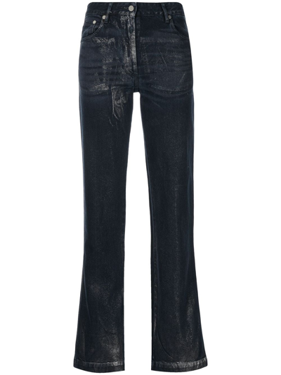 Peter Do High-waisted Flared Leg Jeans In Black