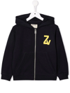 Zadig & Voltaire Skull-print Cotton Hoodie In Blue