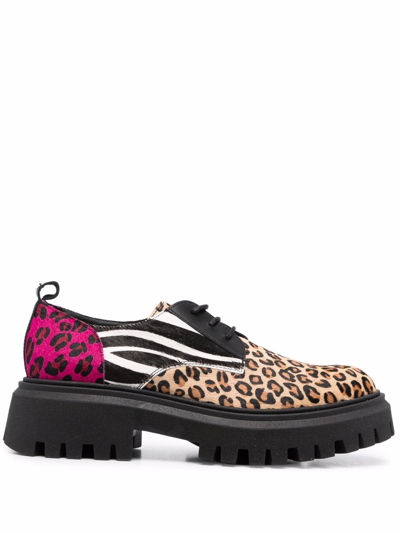 Florens Teen Animal-print Panelled Shoes In Neutrals