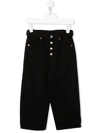 Mm6 Maison Margiela Teen Mid-rise Straight-leg Jeans In Black