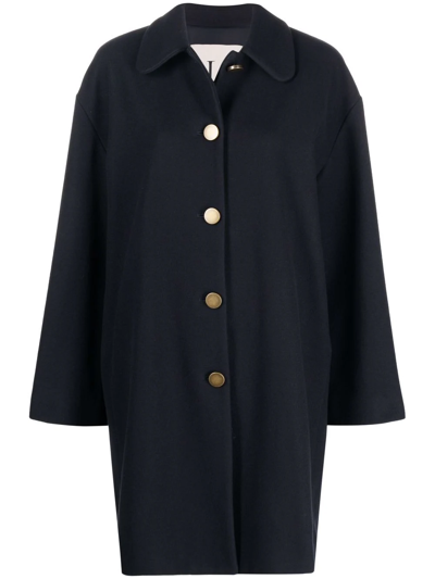 L'autre Chose L'au Tre Chose Oversized Wool Blend Coat In Multi-colored