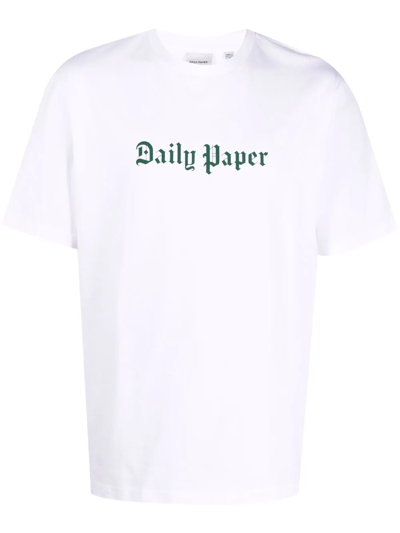 Daily Paper Logo Print T-shirt In Weiss