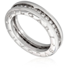 BVLGARI BVLGARI B.ZERO1 18K WHITE GOLD 1-BAND DIAMOND PAVE RING