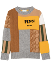 FENDI FF 补丁设计圆领毛衣