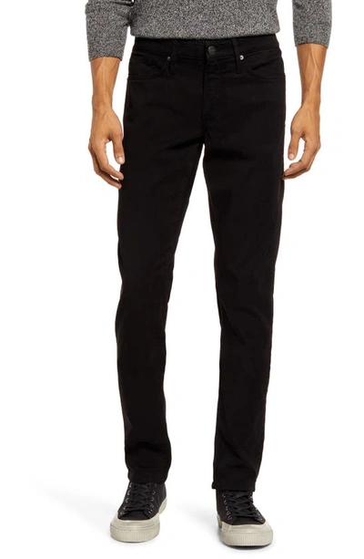 Frame L'homme Slim Fit Five-pocket Twill Pants In Noir