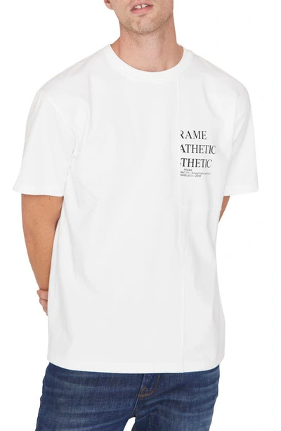 Frame Deconstructed Logo-print Cotton-jersey T-shirt In Blanc