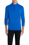 Bugatchi Woven Long-sleeve Polo Shirt In Classic Blue