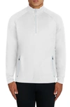 Bugatchi Half Zip Pullover In White